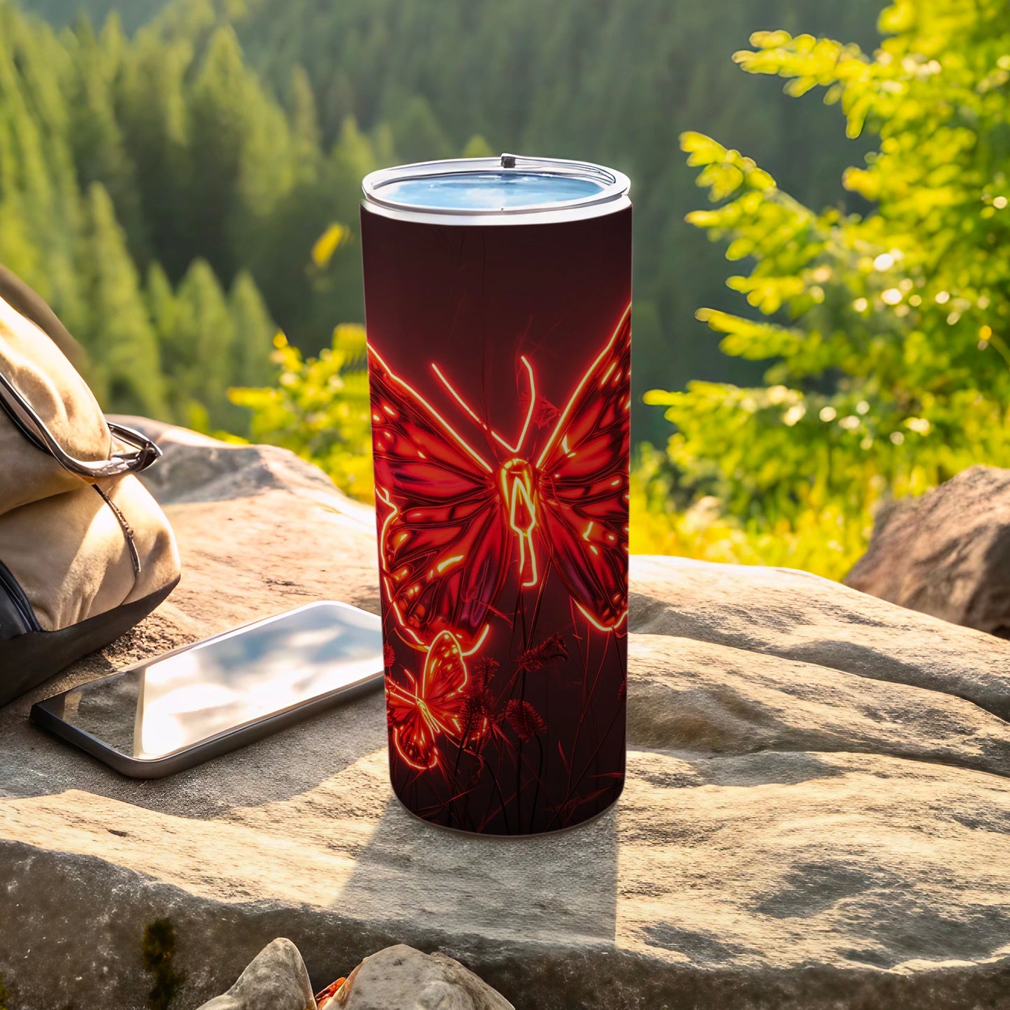 Radiant Neon Butterfly Design Travel Tumbler product type

Tumbler
Butterfly
Neon
Red glow
Drinkware
Travel cup
Insulated
Nature design
Outdoor gear
Vibrant art
Beverage holder
Stylish mug
Gift idea
Aesthetic
Insect art
Dark background
Glowing butterfly
Adventure ready
Unique design
Eco friendly