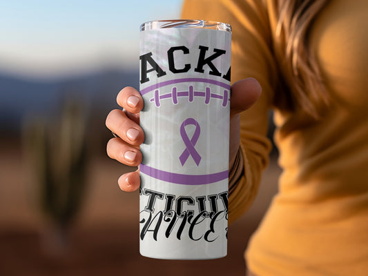 Tumbler Tackle Cancer Breast Cancer Awareness Football