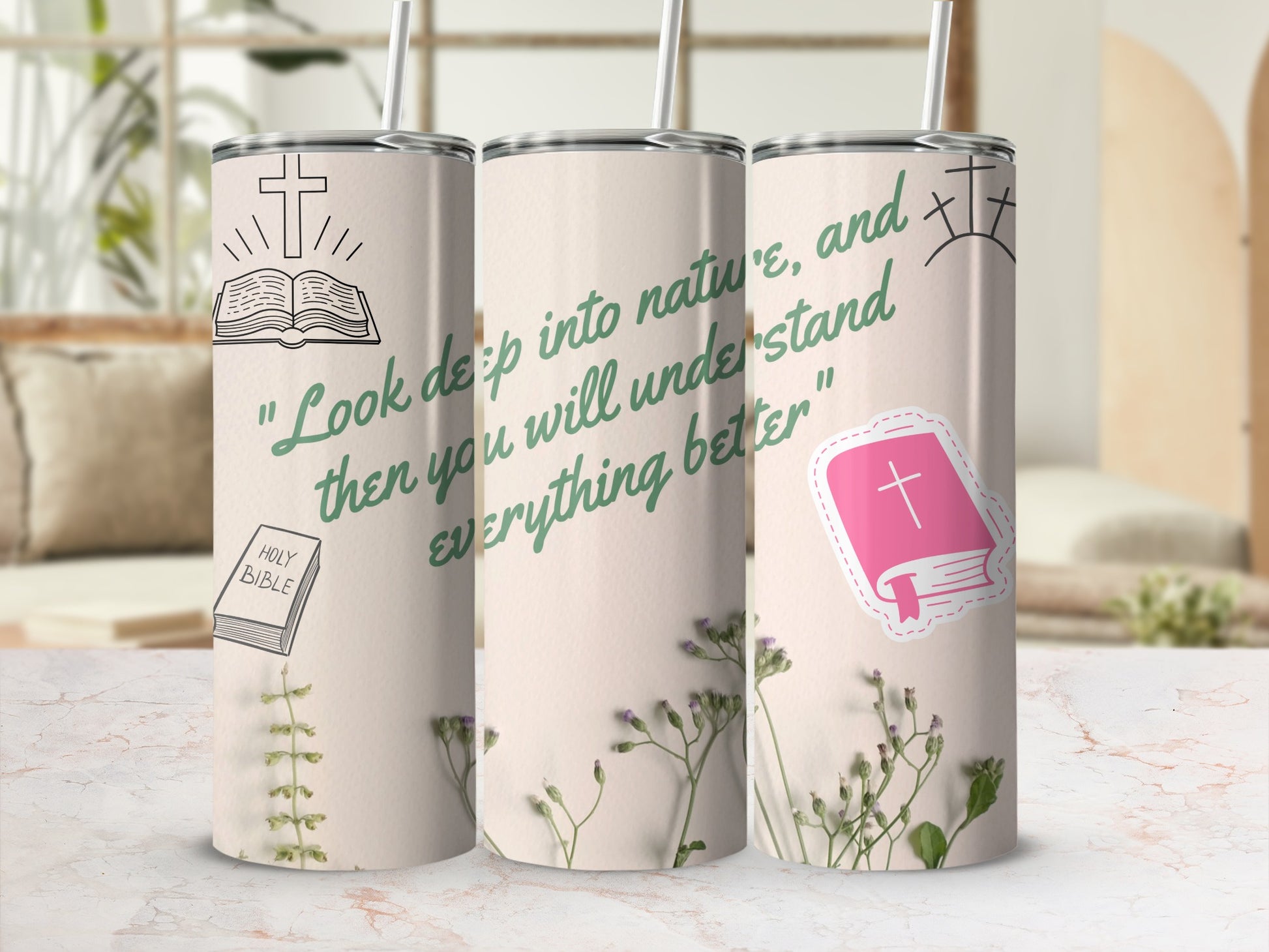 Inspirational Quote Personalized Tumbler Flask