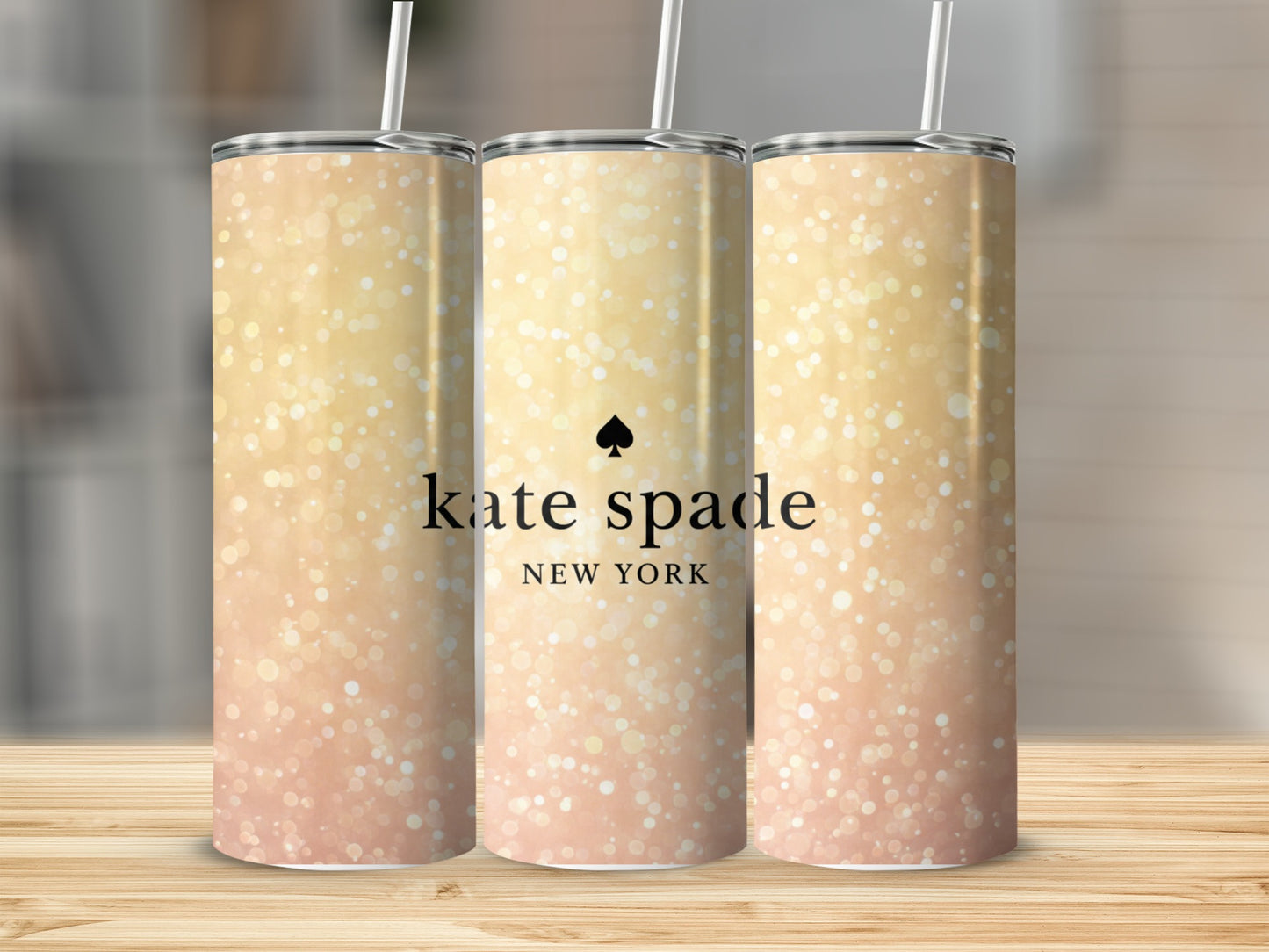 Inspired By Fabulous Kate Spade New York Gold Bokeh Backdrop Design Tumblers