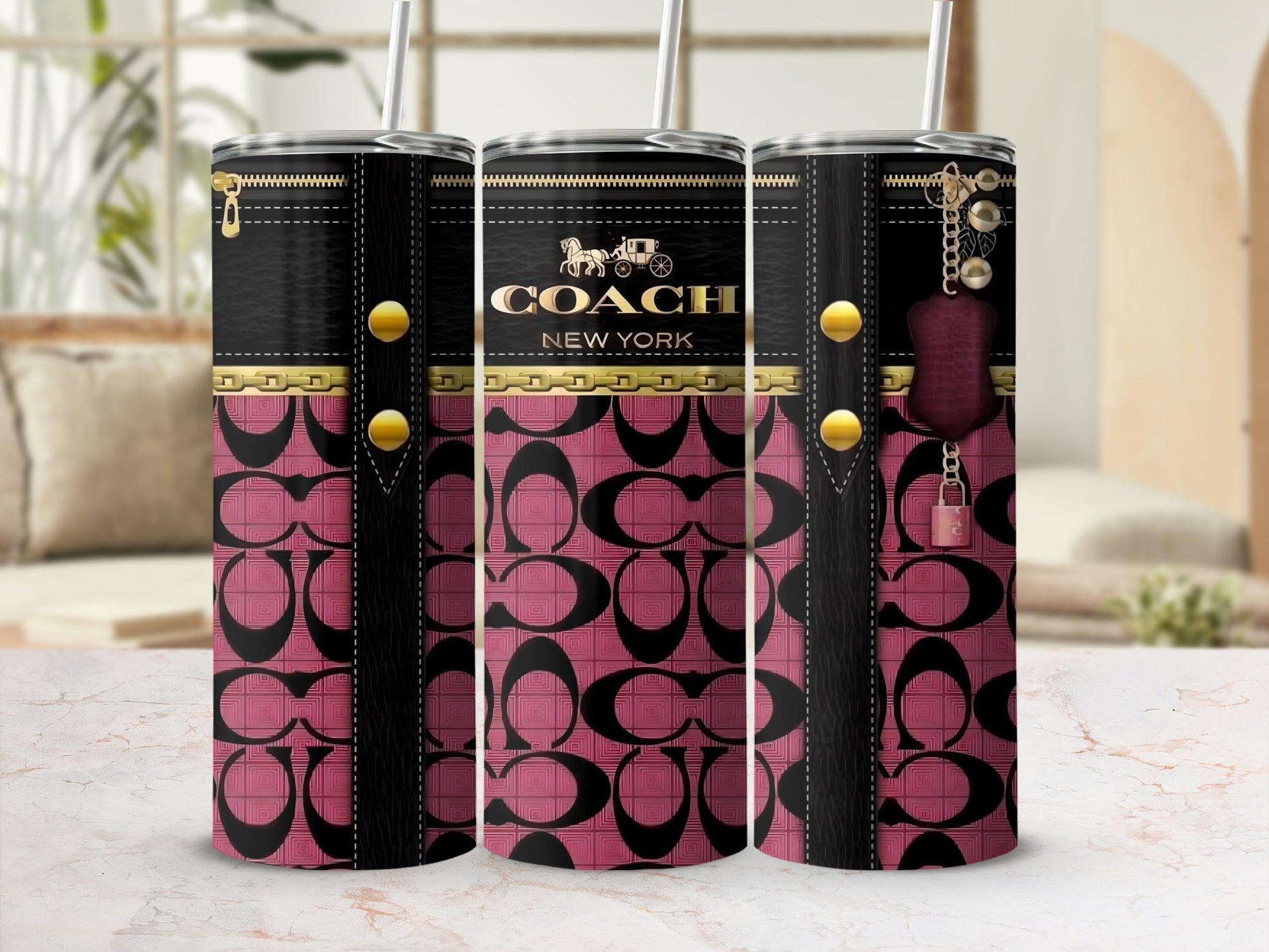 Stylish Coach New York Designer Tumbler 20oz