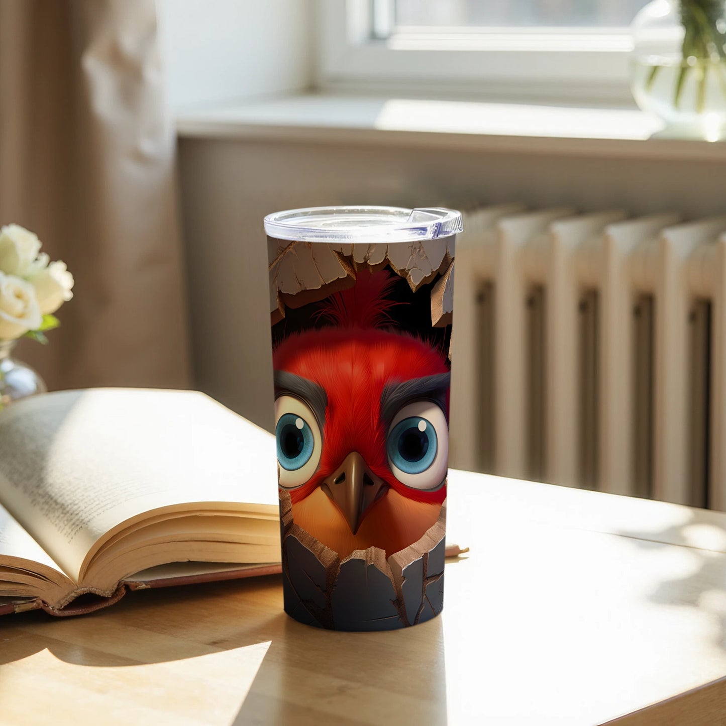 Angry Bird Red Character Large Blue Eyes Cracked Wall tumbler
Tumbler, Red Bird, Angry Birds, Character Design, Blue Eyes, Cracked Wall, Drinkware, Beverage Holder, Gift Idea, Unique Tumbler, Fun Design, Gaming Gift, Cartoon Bird, Insulated Mug, Travel Tumbler, Bird Lover, Novelty Item, Pop Culture, Eye Catching, Quirky Design