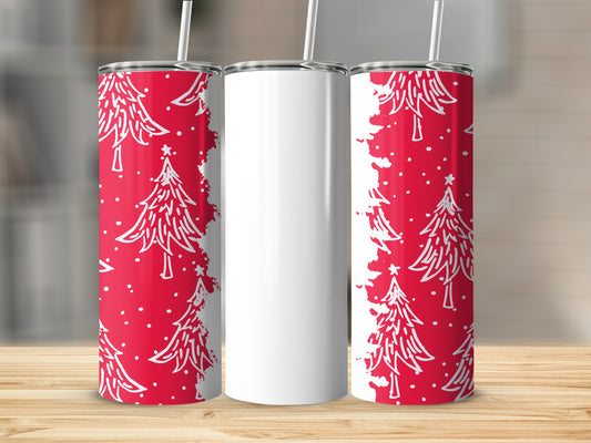 Festive Christmas Tree Design Tumbler Flask Cup