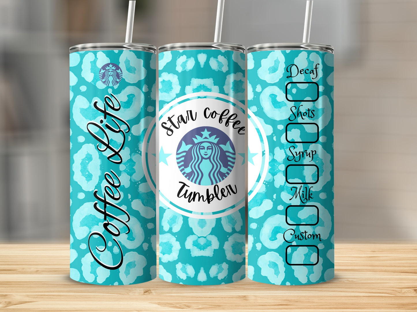 Coffee Life Star Coffee Tumbler with Custom Options