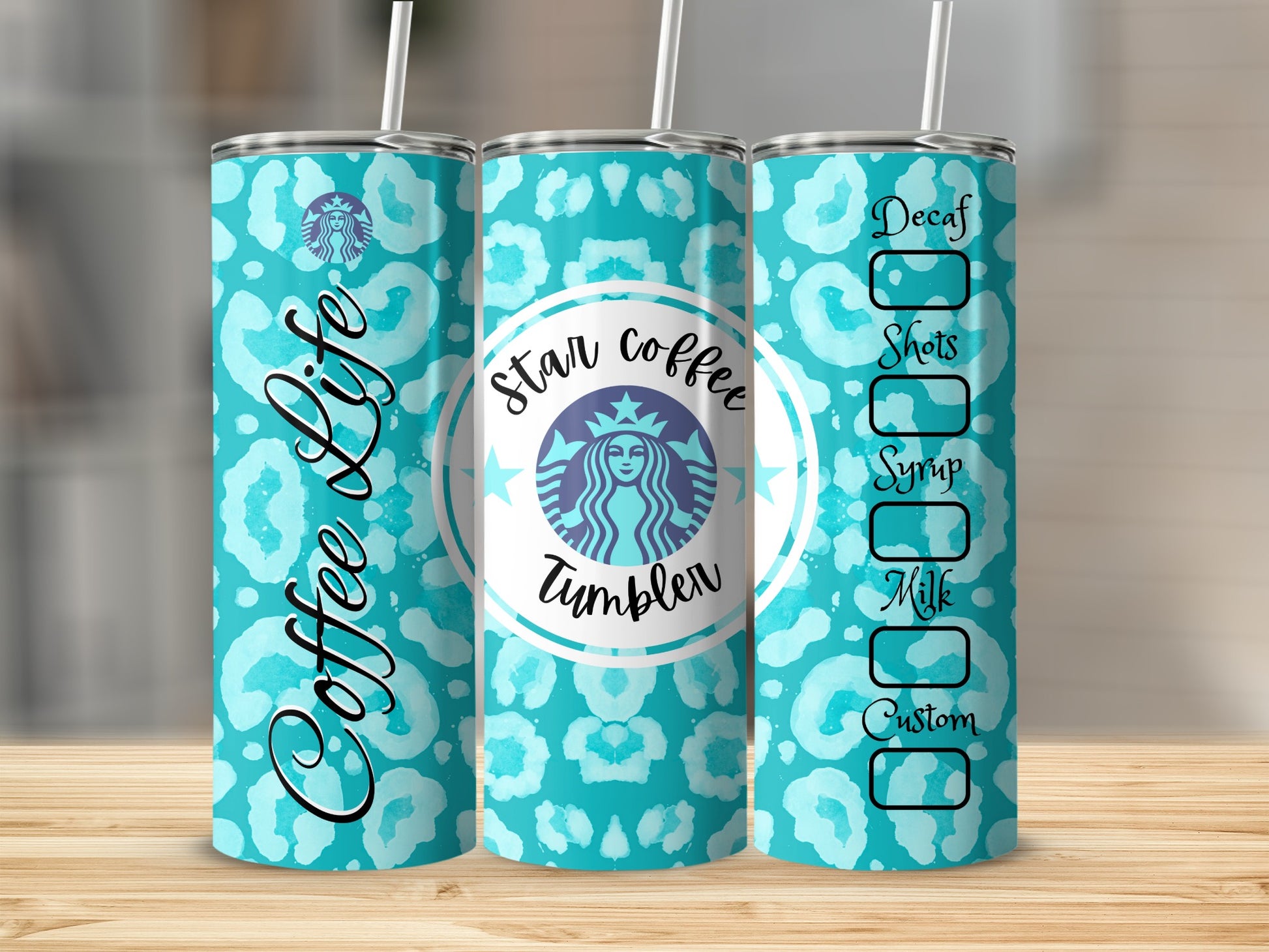 Coffee Life Star Coffee Tumbler with Custom Options
