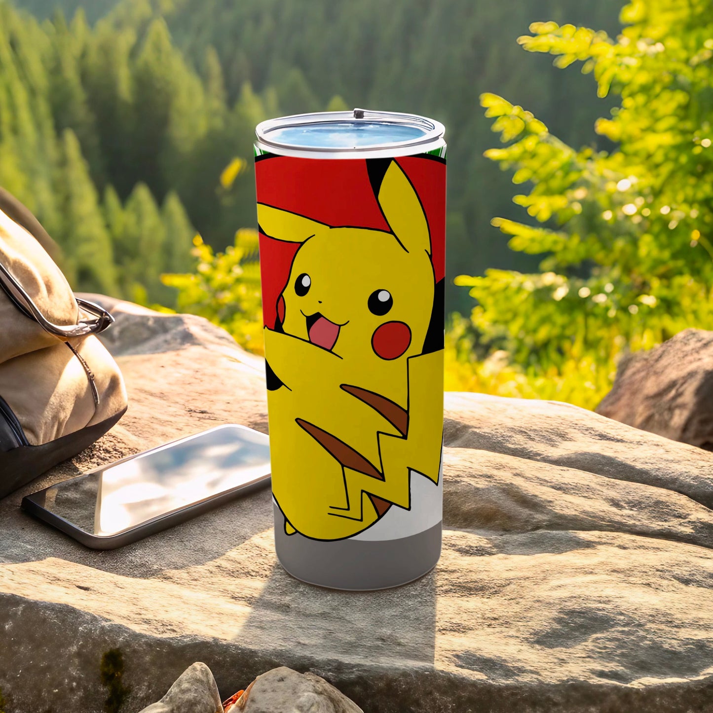 Pikachu Design Insulated Travel Tumbler for Outdoor Use