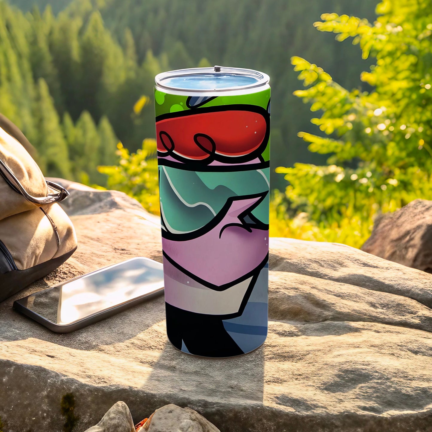 Colorful Artistic Design Tumbler for Outdoor Adventures