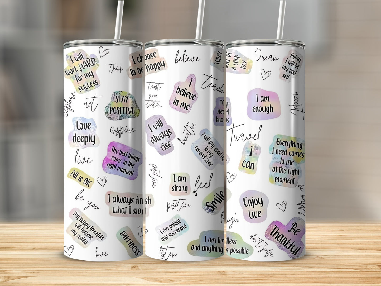 Inspirational Quotes Designs Stainless Steel Tumbler