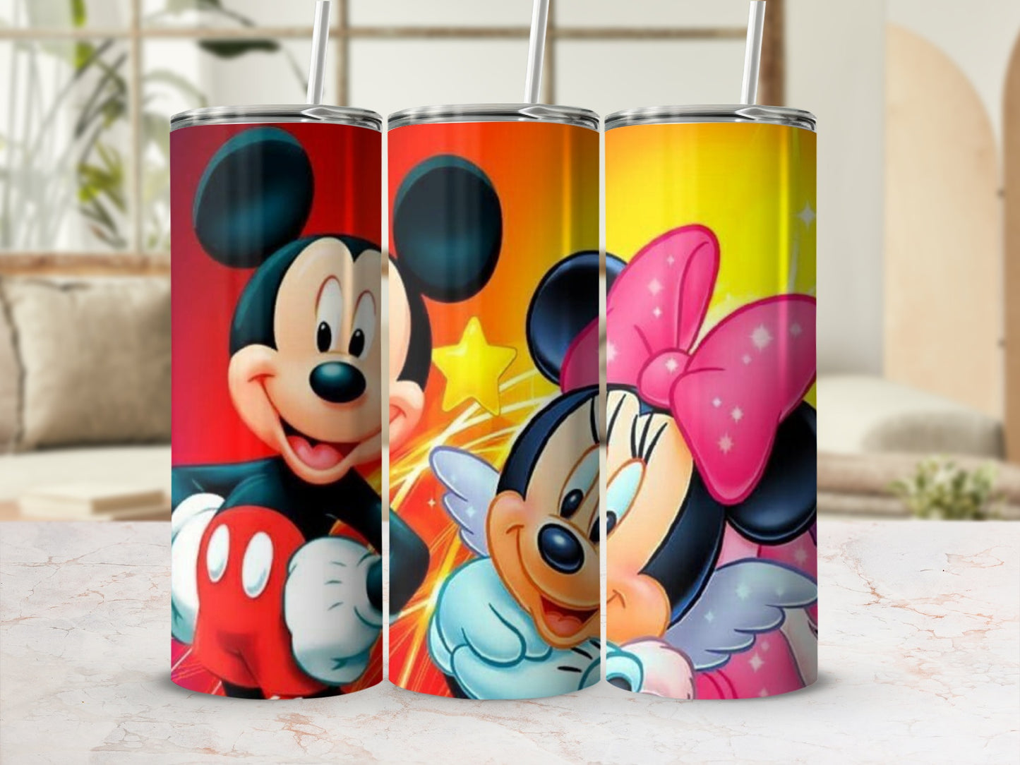 Cute Disney Mouse Themed Stainless Steel Tumblers