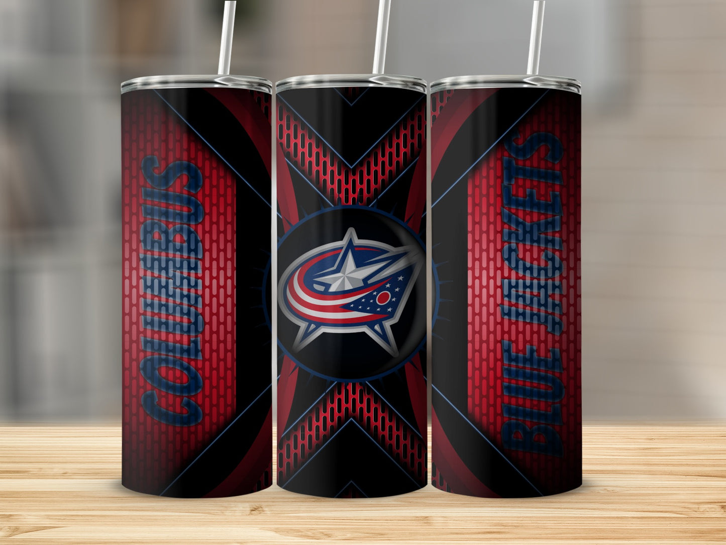 Columbus Blue Jackets NHL Team Pattern Design Tumblers