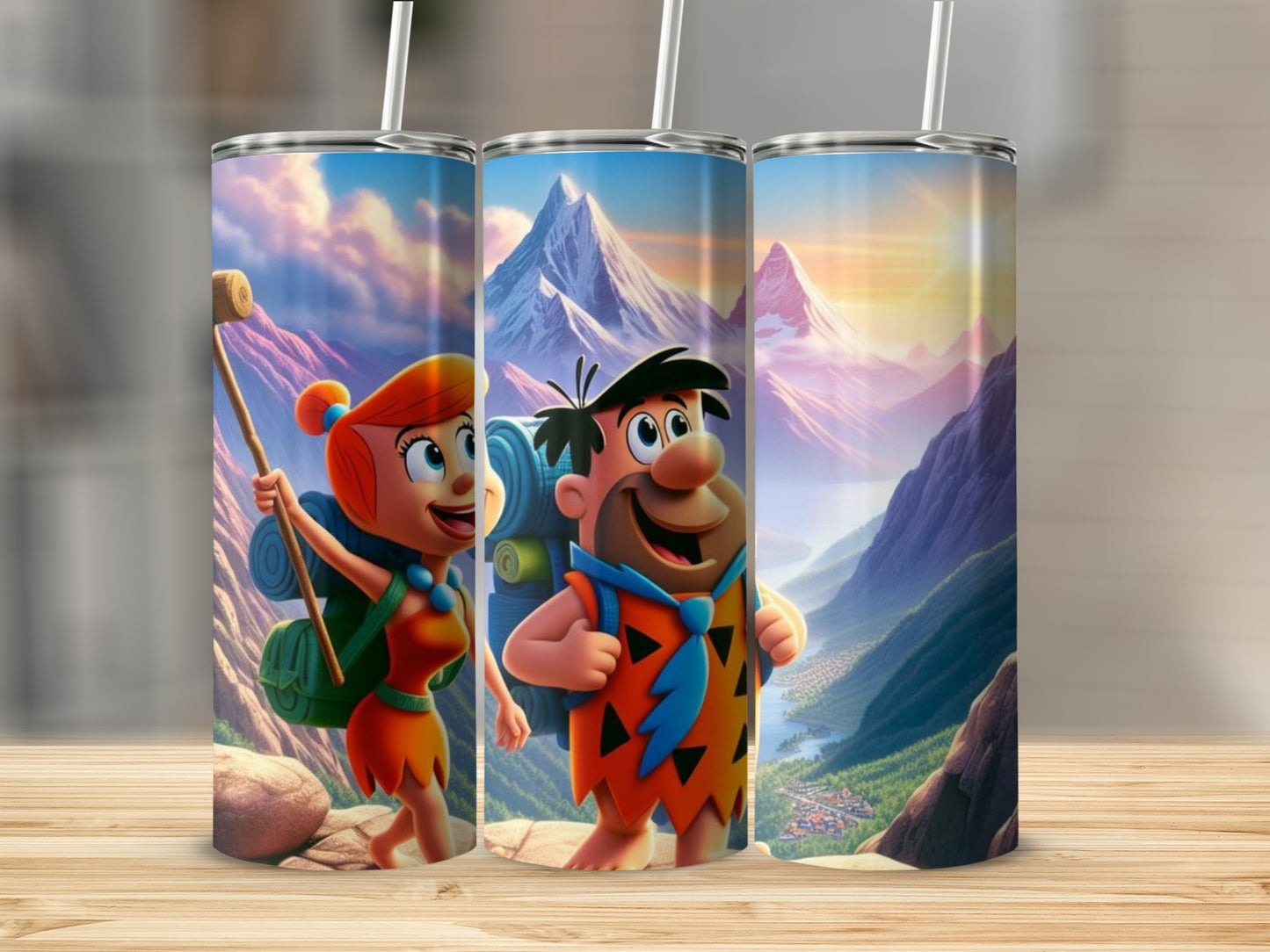 Fred and Wilma Cartoon Adventure Tumbler Cup