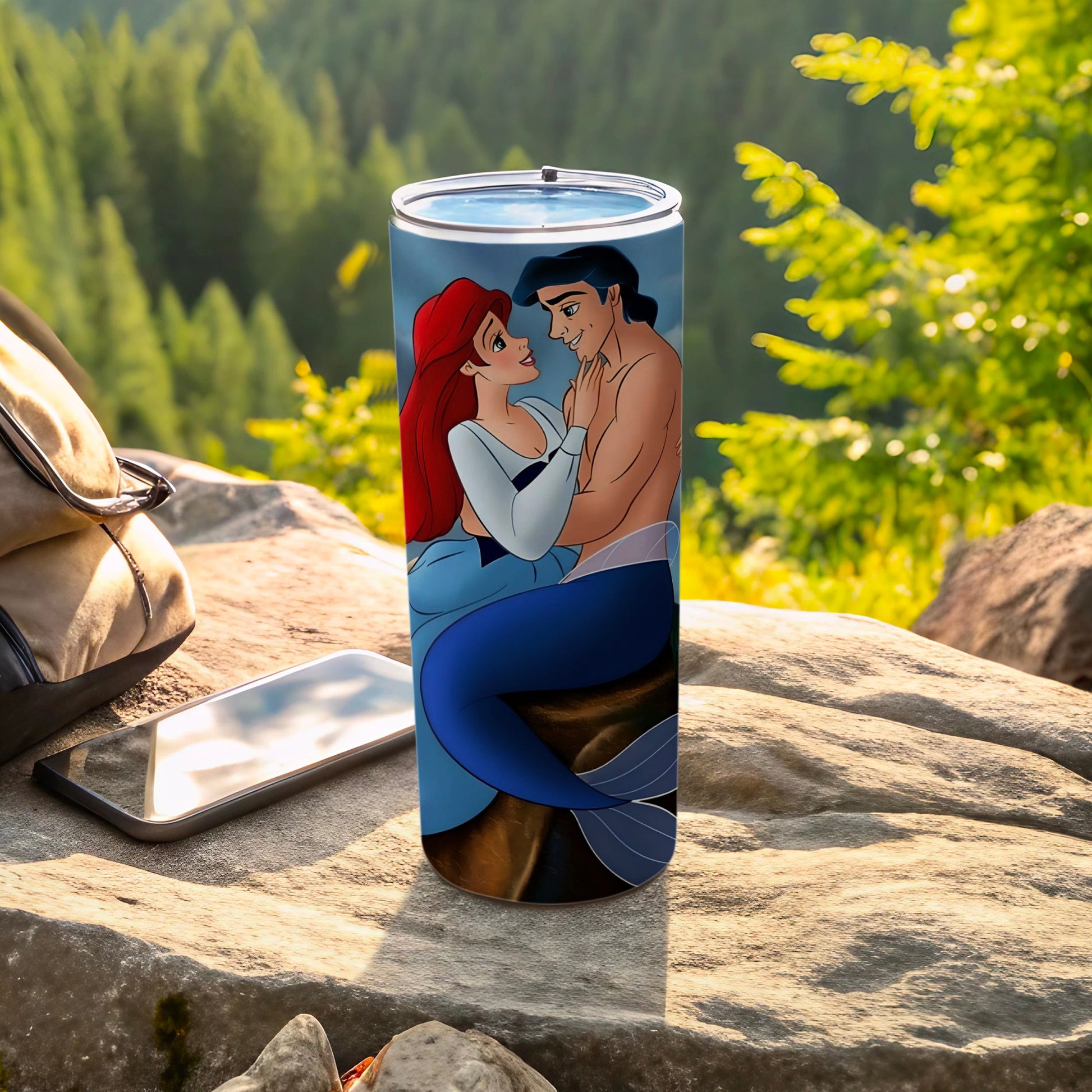 Ariel and Eric Outdoor Adventure Travel Tumbler