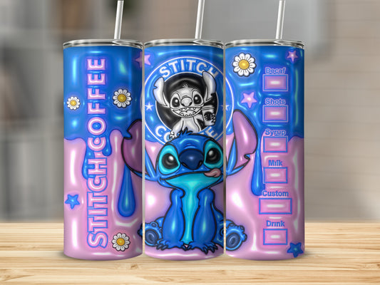 Stitch Coffee Tumbler Adorable Cartoon Character Design