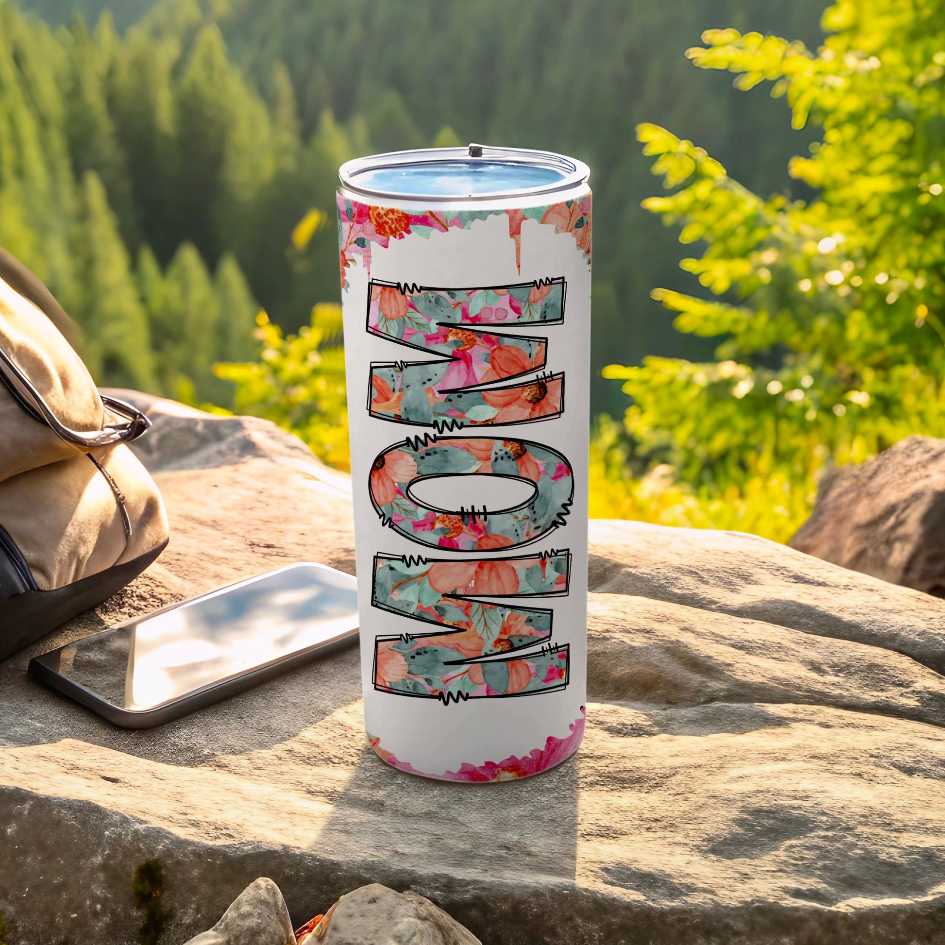 Floral Pattern MOM Tumbler Outdoor Scene product type