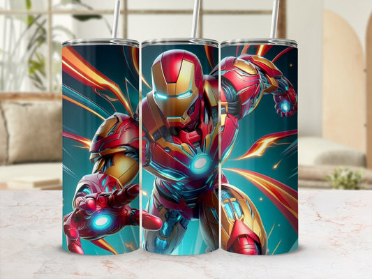 Superhero Action Scene Insulated Tumbler