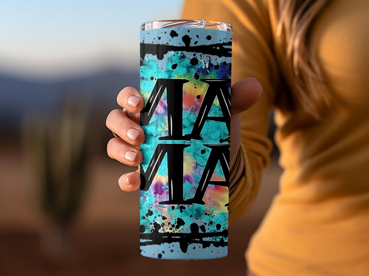 Colorful MAMA Design Tumbler for Mothers Gift