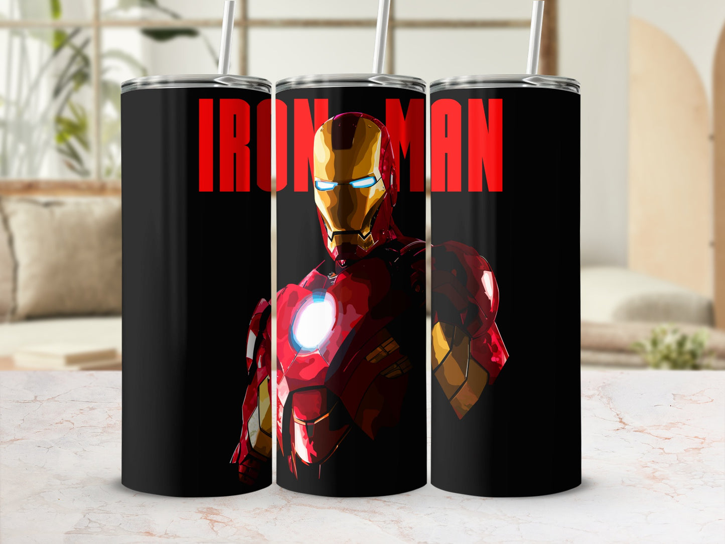 IRON MAN Red Text Black Design Superhero product type