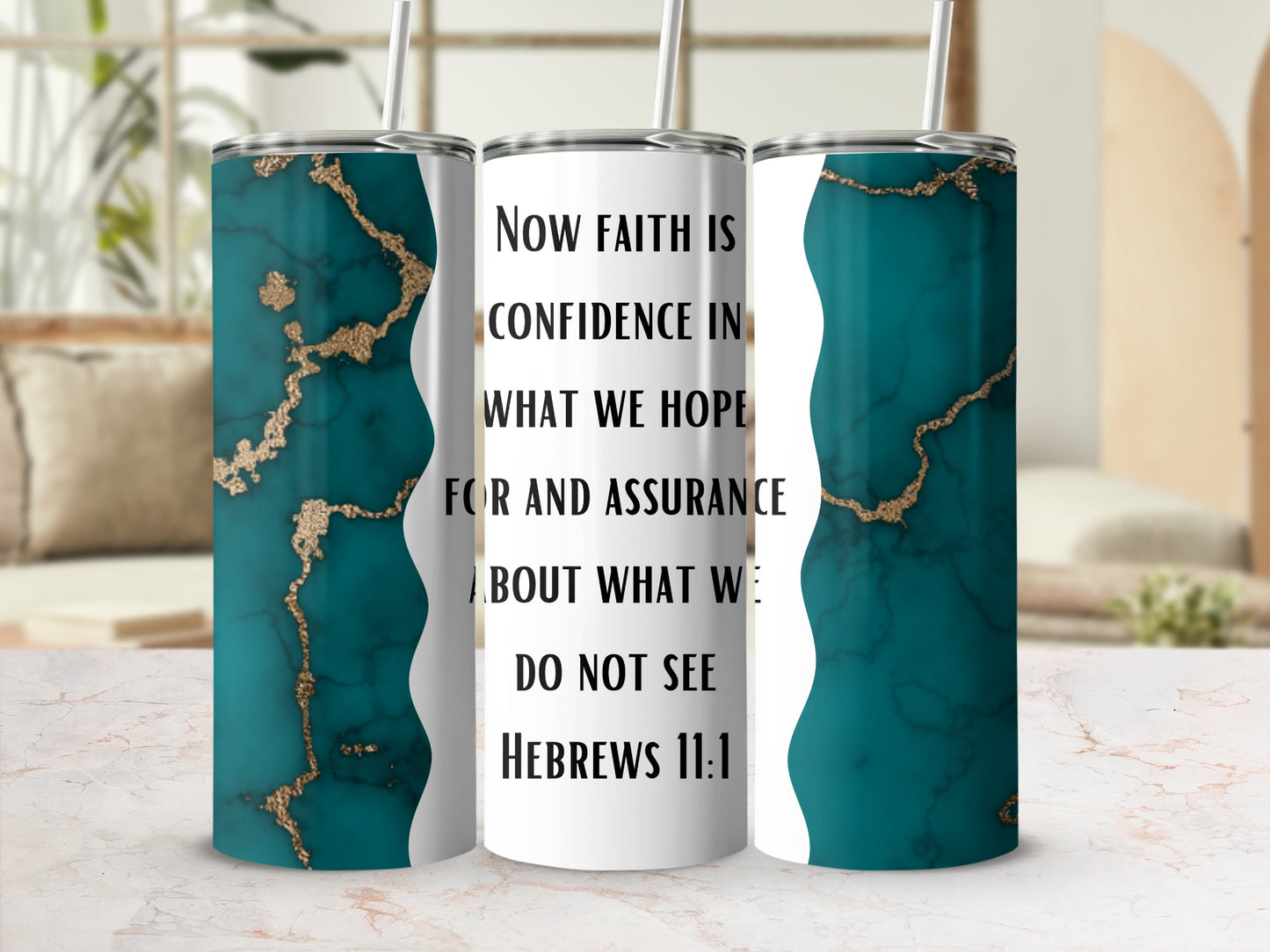 Hebrews 11:1 Inspirational Tumbler Design