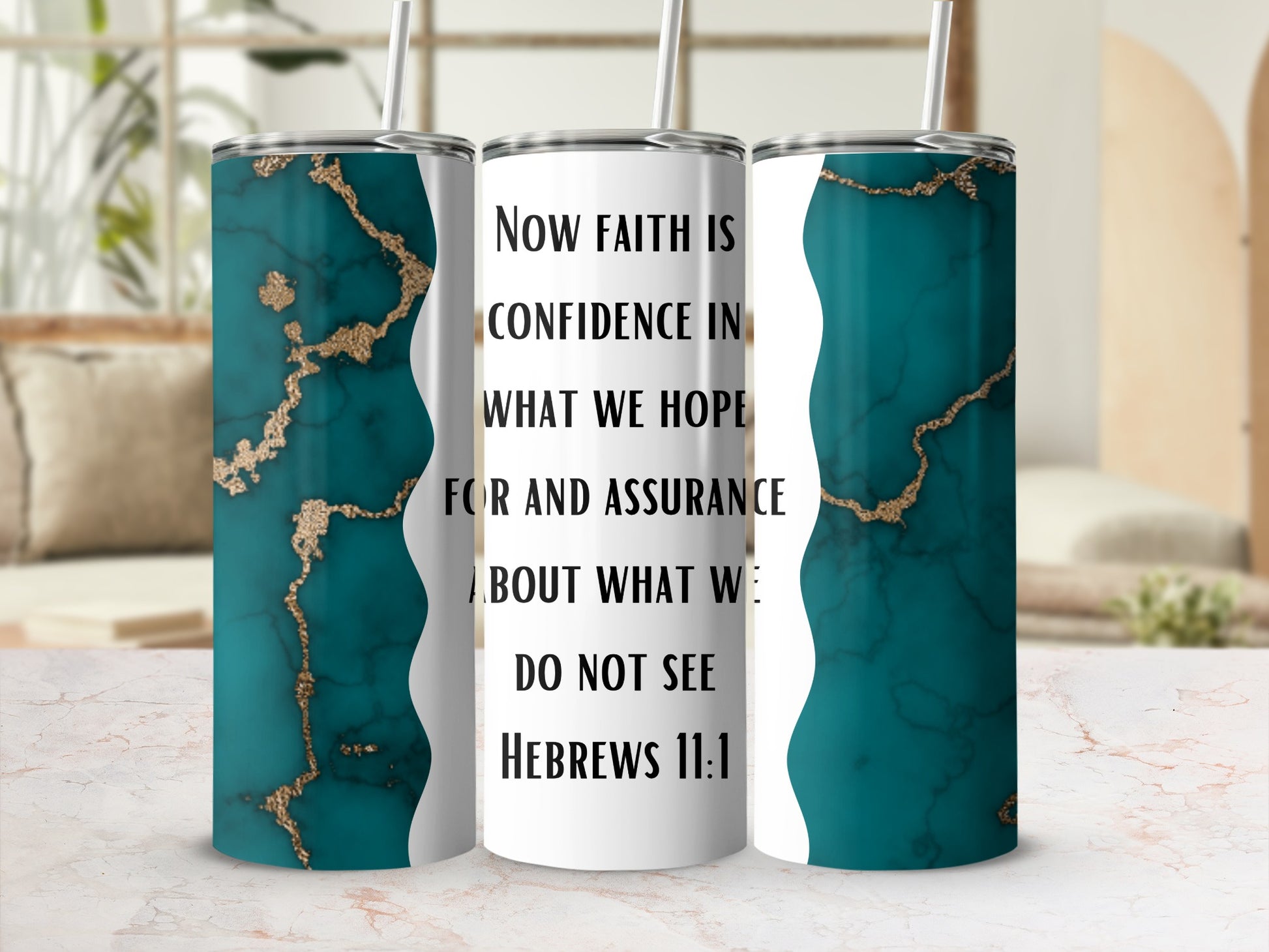 Hebrews 11:1 Inspirational Tumbler Design