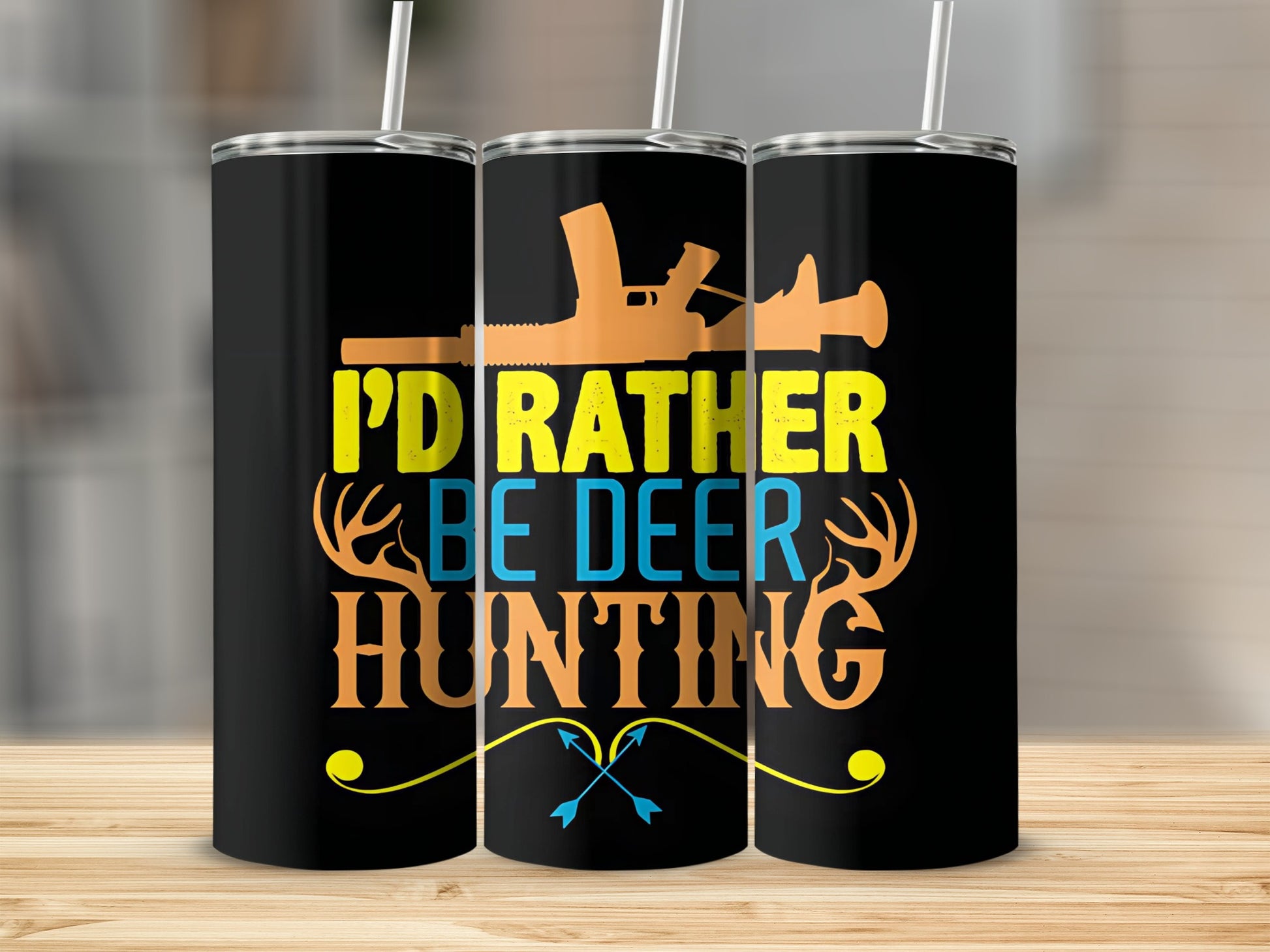 I'd Rather Be Deer Hunting Tumbler Cup