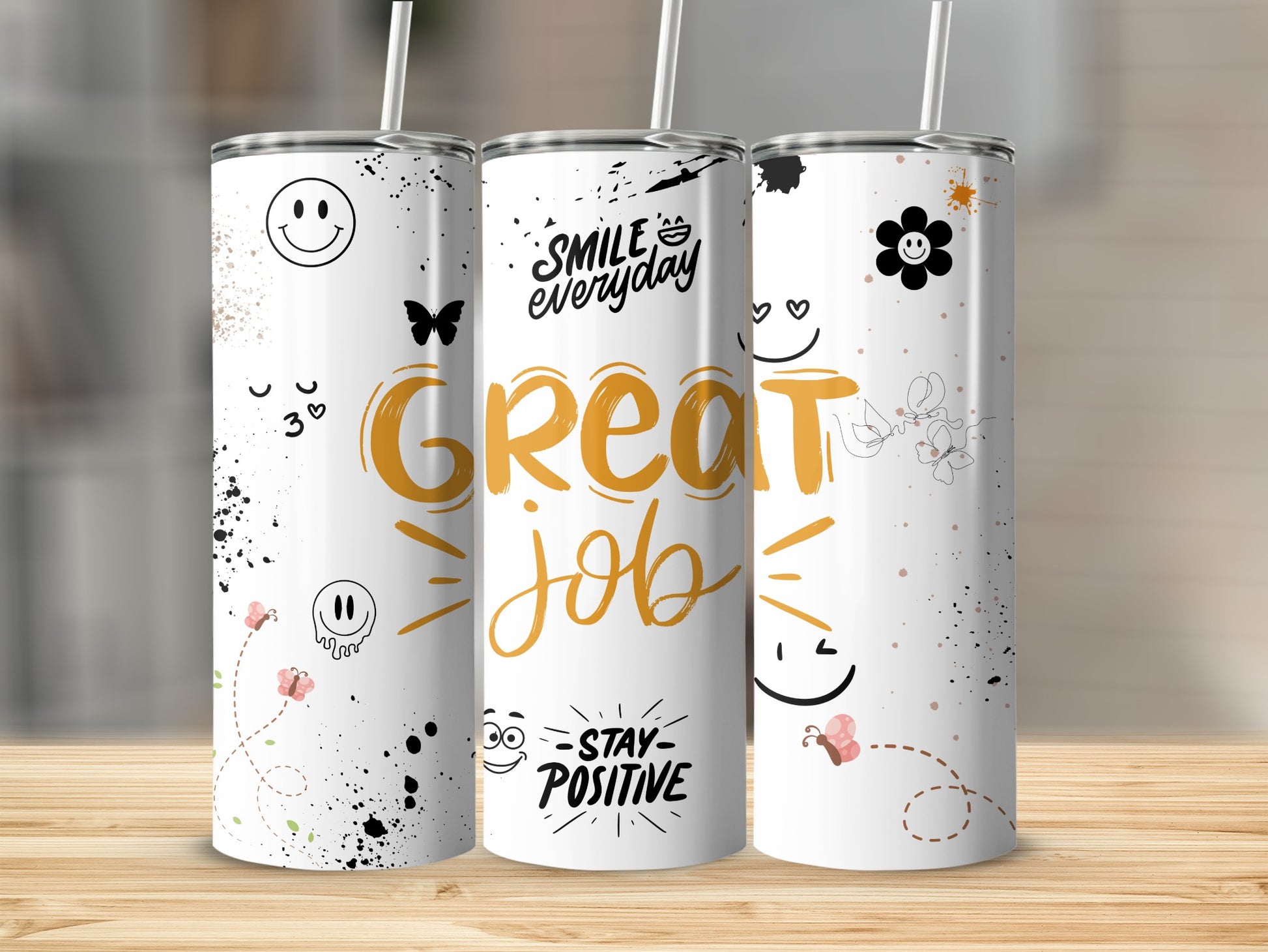 Motivational Quotes Design Tumbler Colorful Graphics