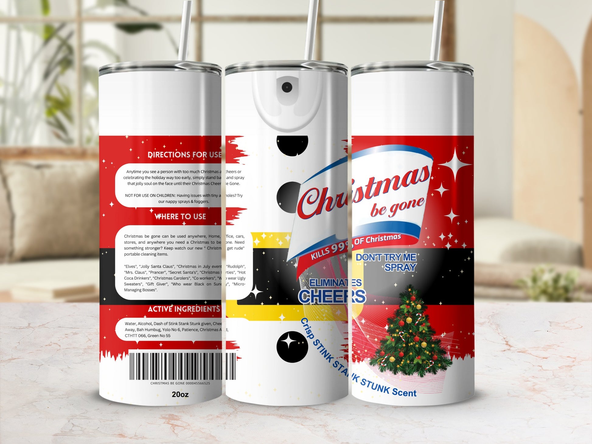 Christmas Be Gone Spray with Crisp Stink Stank Stunk Scent