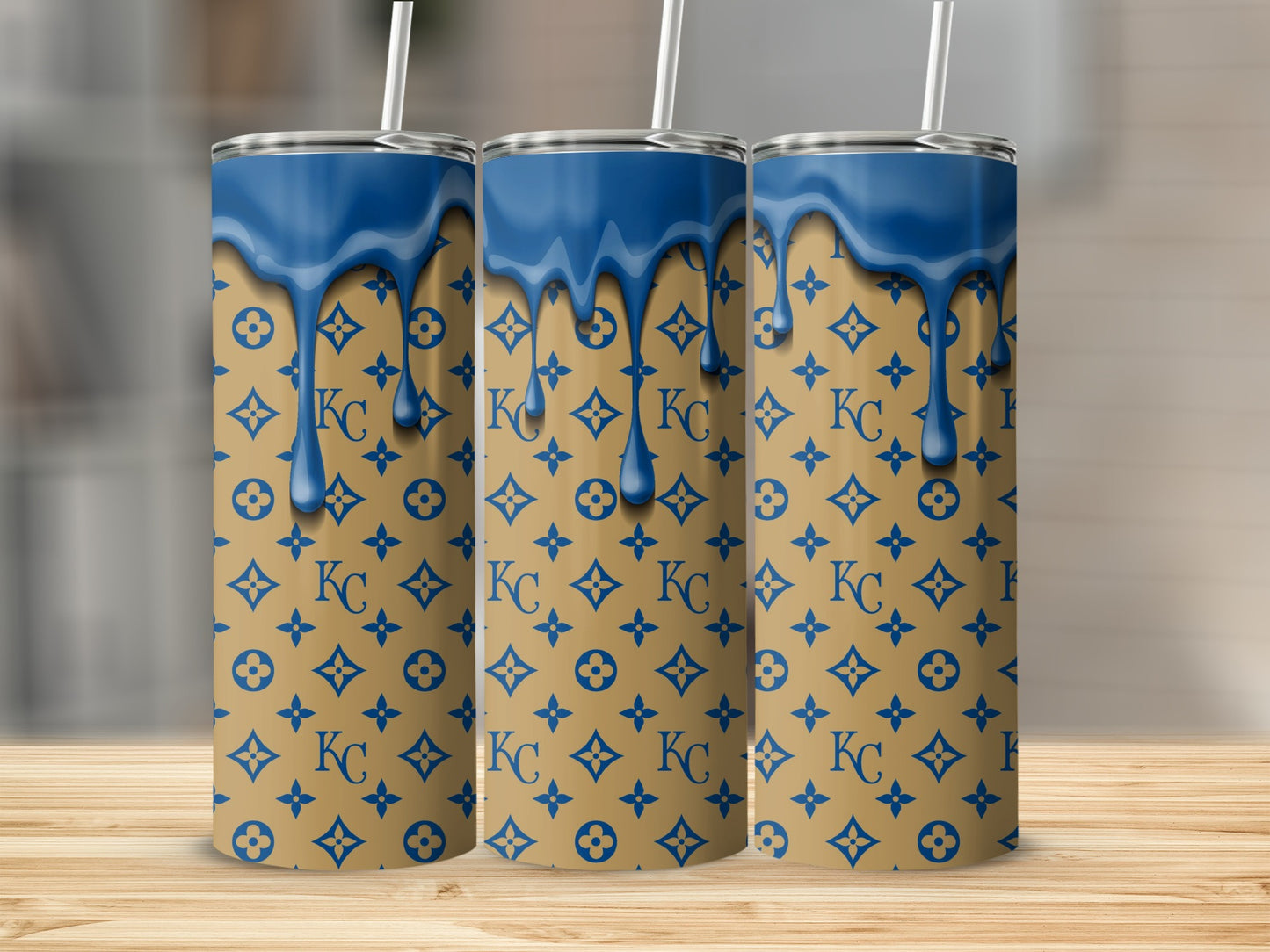 KC Royals Inspired by Louis Vuitton Tumblers