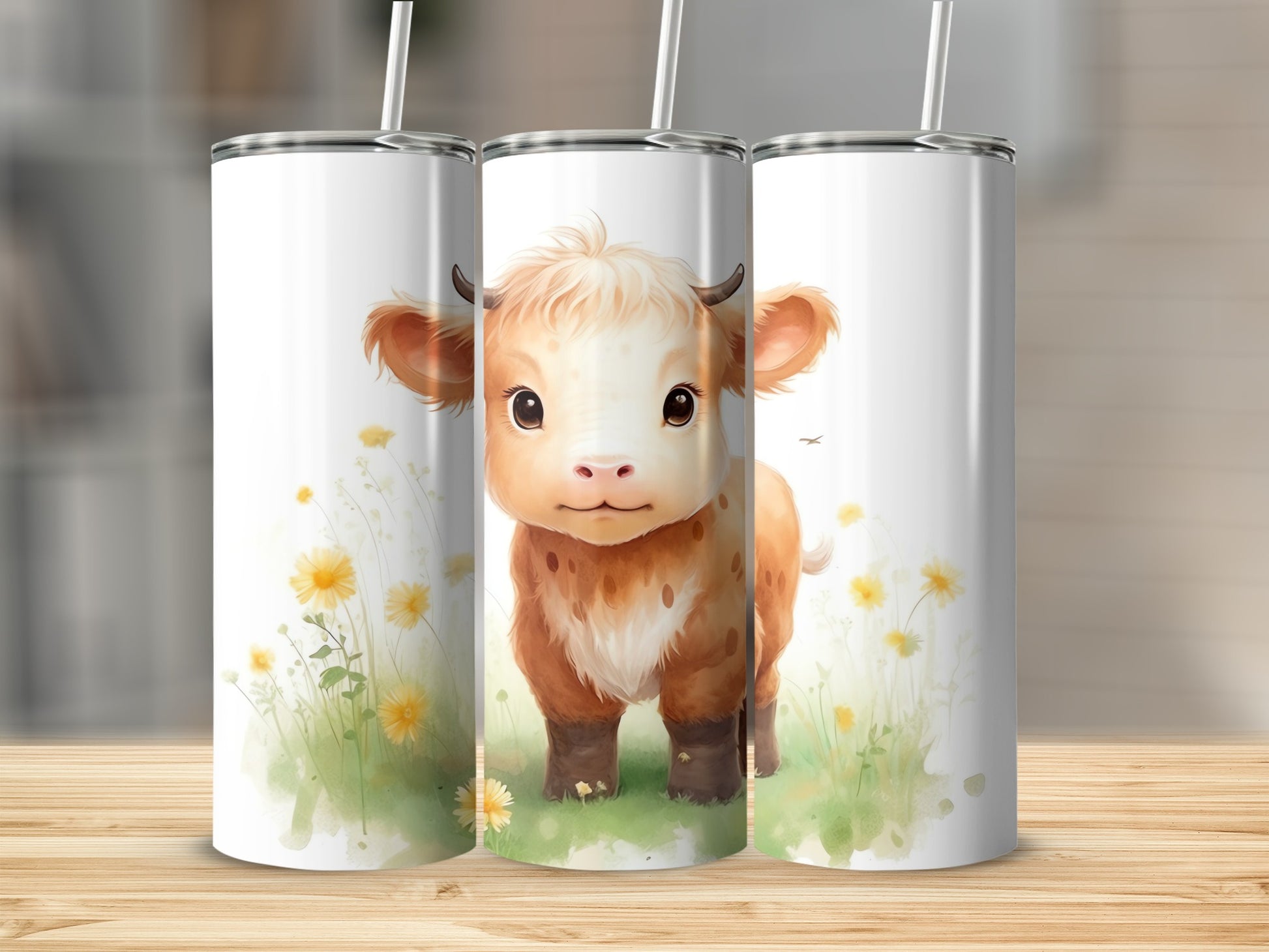 Adorable Fluffy Baby Highland Calf Yellow Blooms product type
Baby Cow
Calf
Highland Cow
Cute Animal
Farm Animal
Yellow Flowers
Daisies
Meadow Scene
Watercolor Art
Whimsical Design
Illustration
Animal Lover
Gift Idea
Tumbler Design
Drinkware
Beverage Container
Summer Aesthetic
Spring Theme
Farmhouse Style
Unique Present