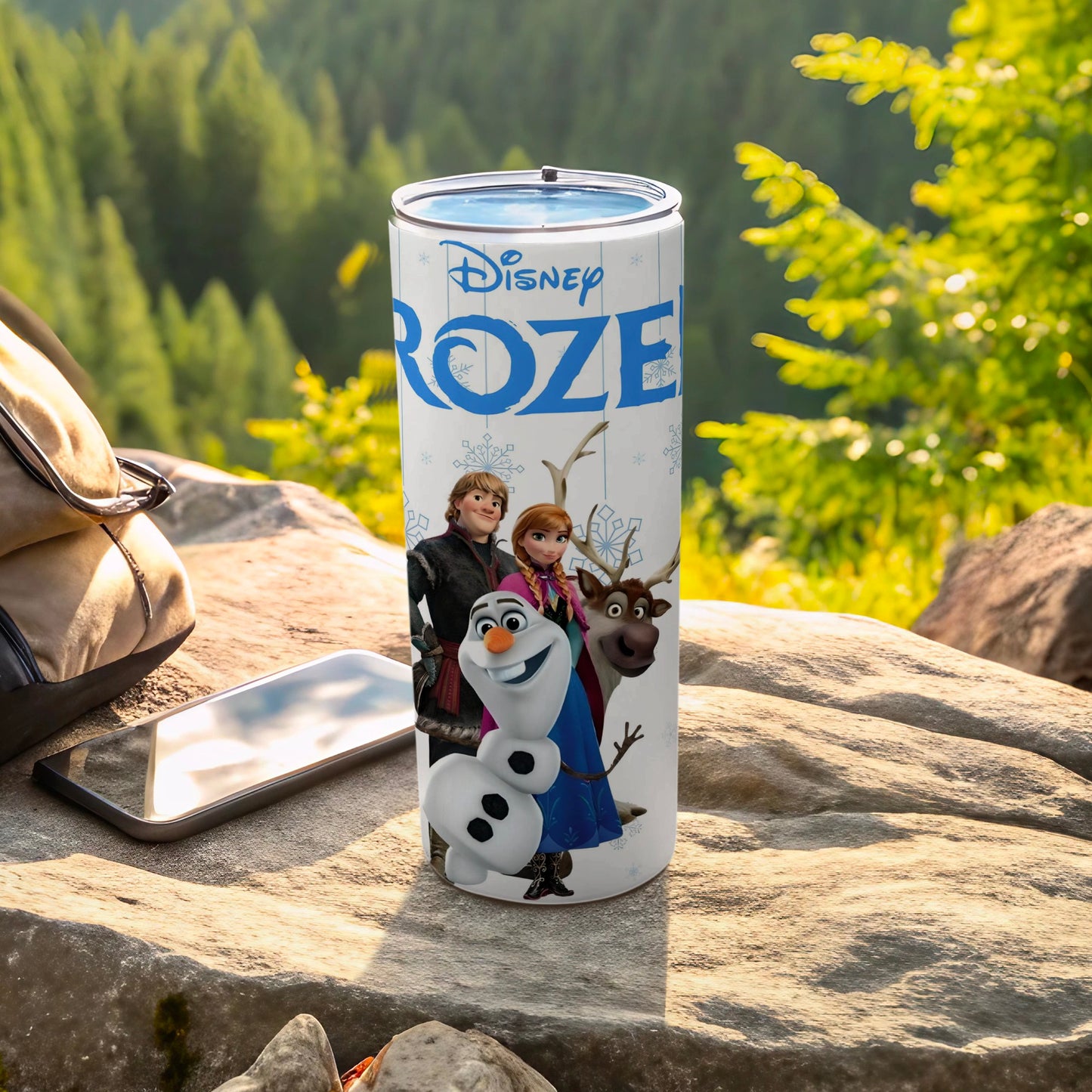 Disney Frozen Tumbler with Anna Elsa Olaf Kristoff