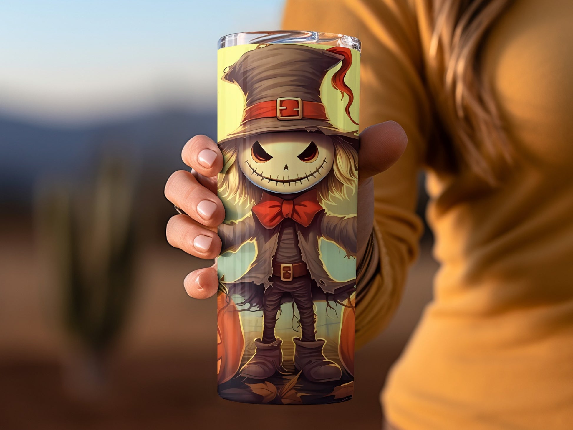 Halloween Scarecrow Insulated Tumbler for Fall Season