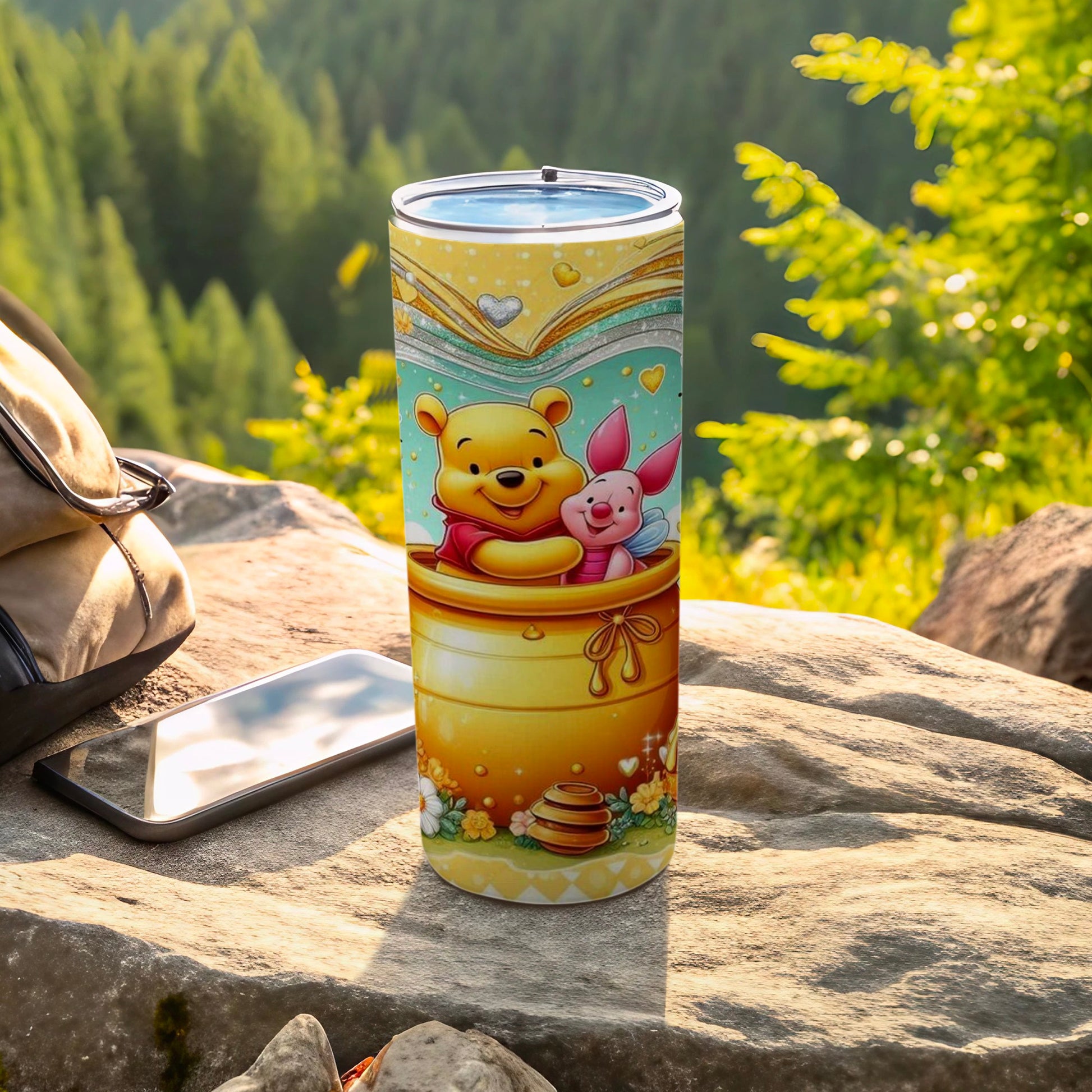 Winnie the Pooh and Piglet Travel Tumbler Cup