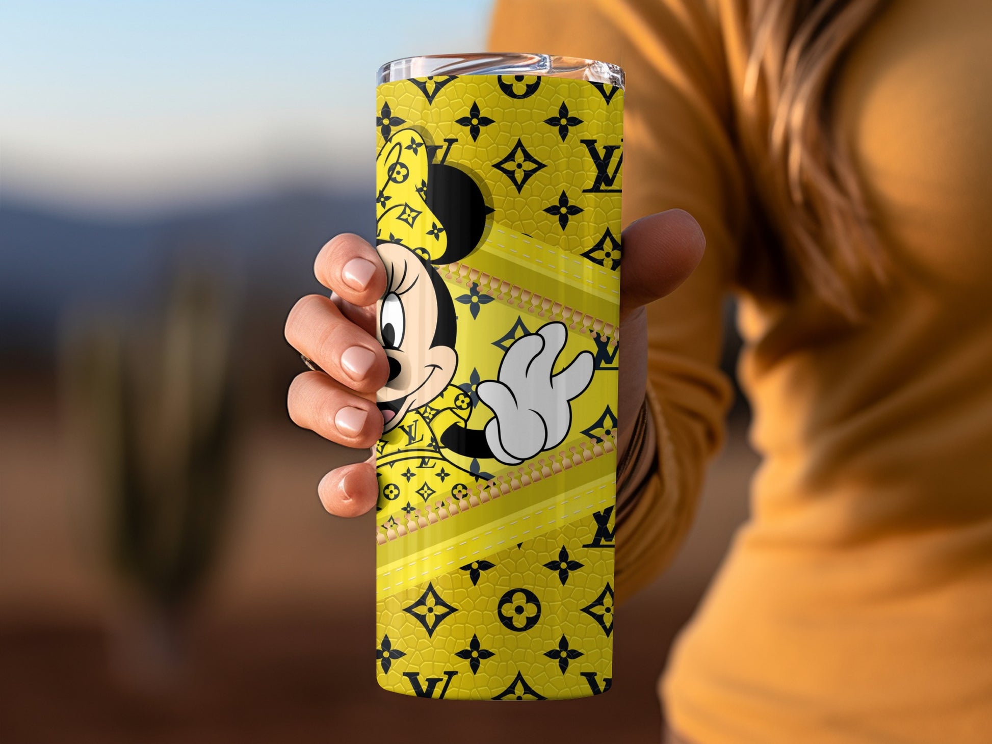 Minnie Mouse Yellow Patterned Insulated Tumbler