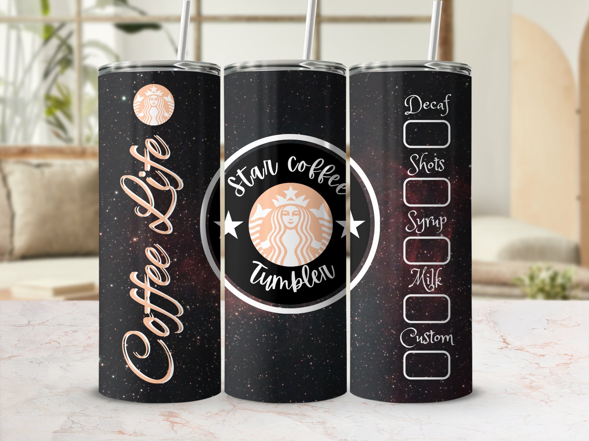 Star Coffee Tumbler with Customizable Options Tumbler