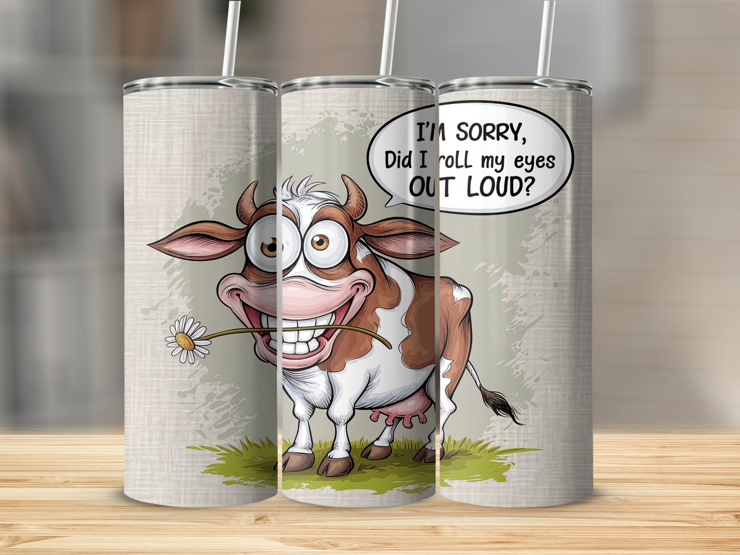 Funny Cartoon Cow Did I Roll My Eyes Out Loud Product Type