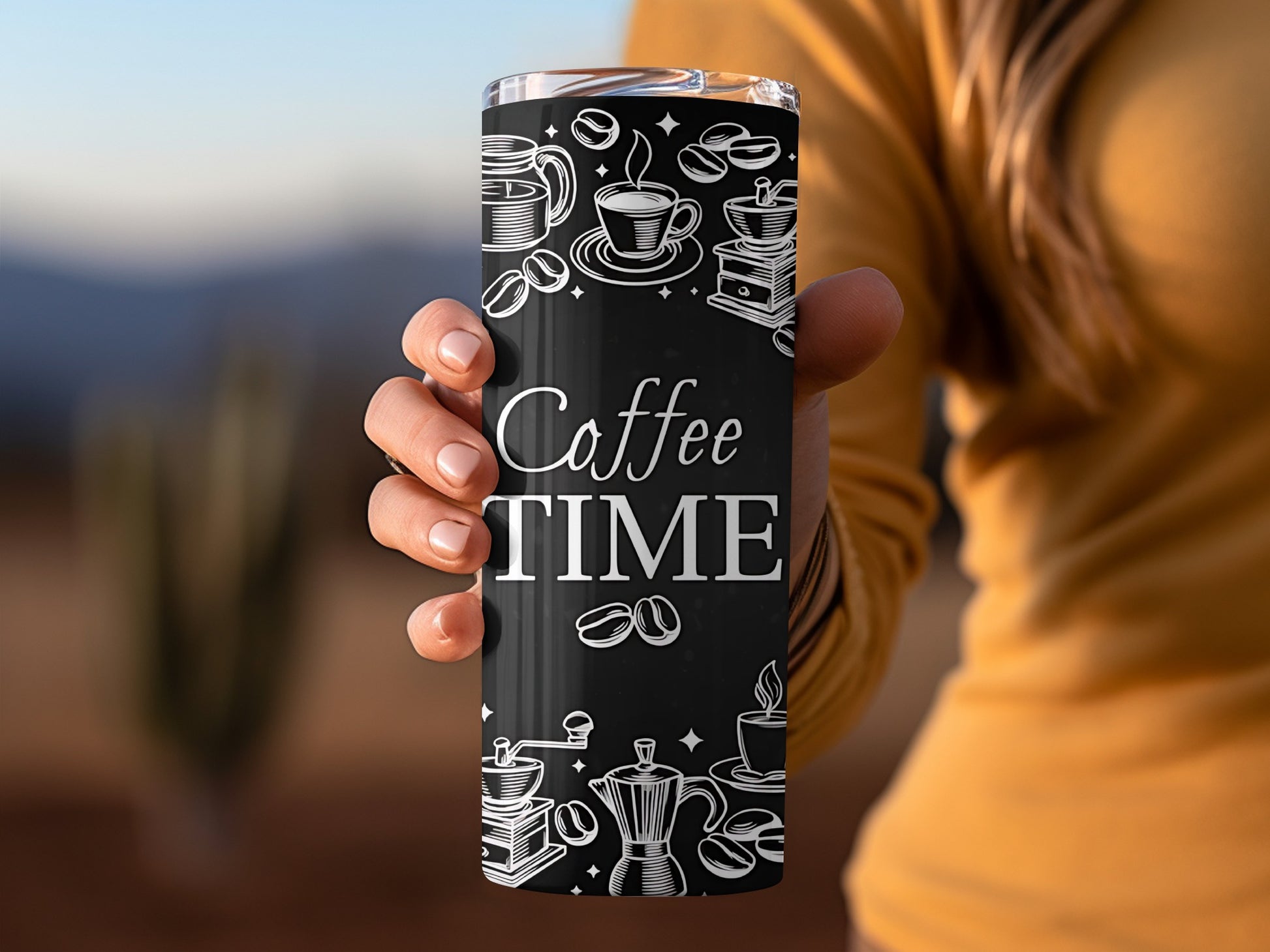 Coffee TIME Insulated Travel Tumbler Cup Product