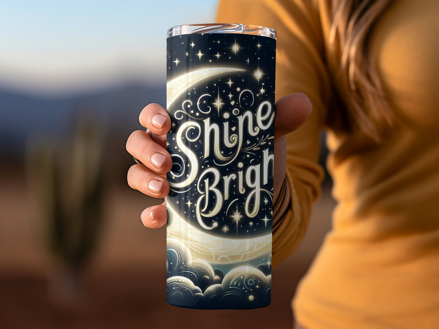 Shine Bright Inspirational Starry Night Drinkware