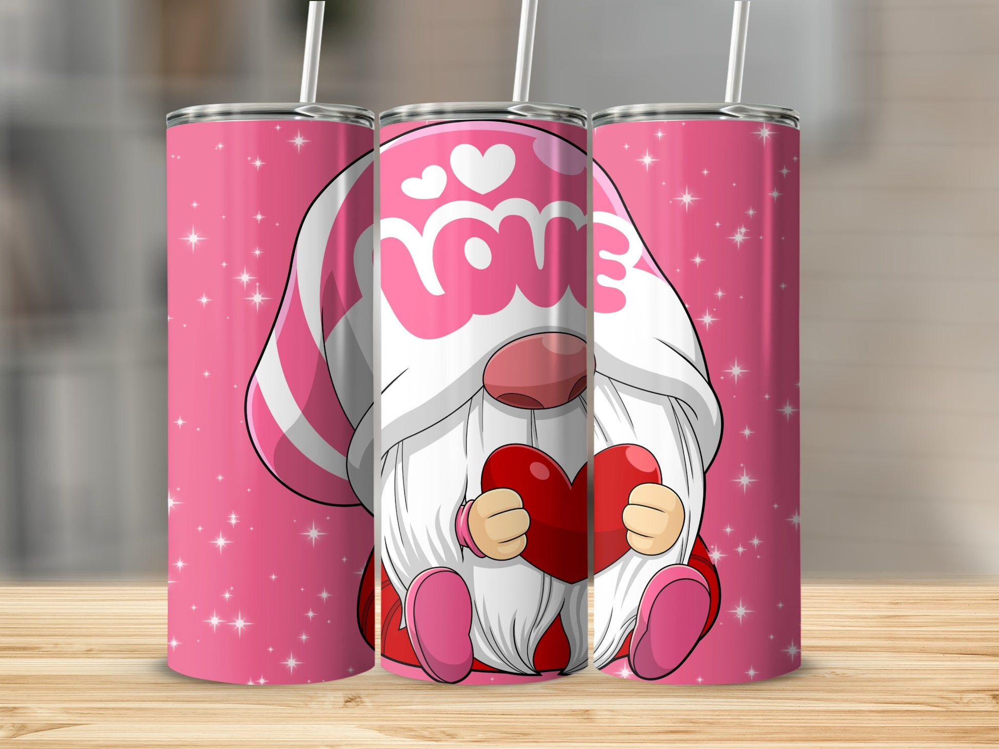 Love Gnome with Heart Valentine's Day Tumbler