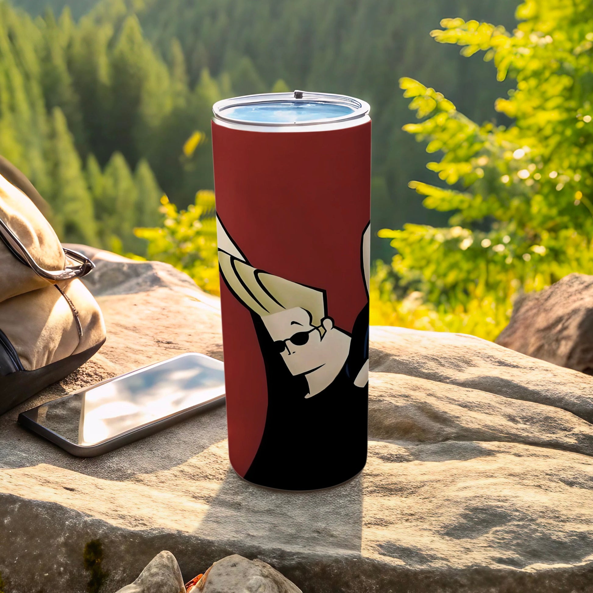 Johnny Bravo Character Tumbler for Outdoor Adventures
