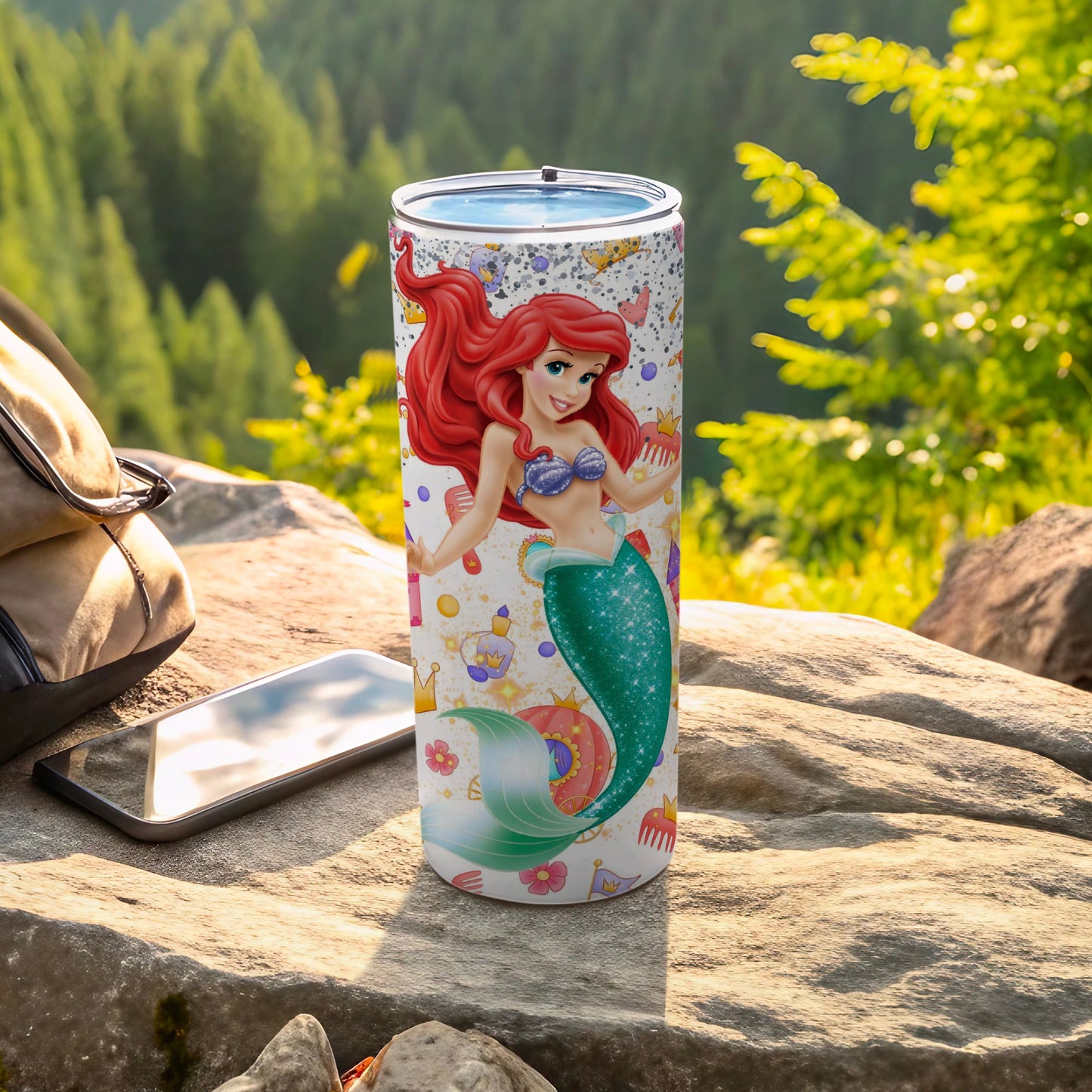 Colorful Mermaid Tumbler for Outdoor Adventures