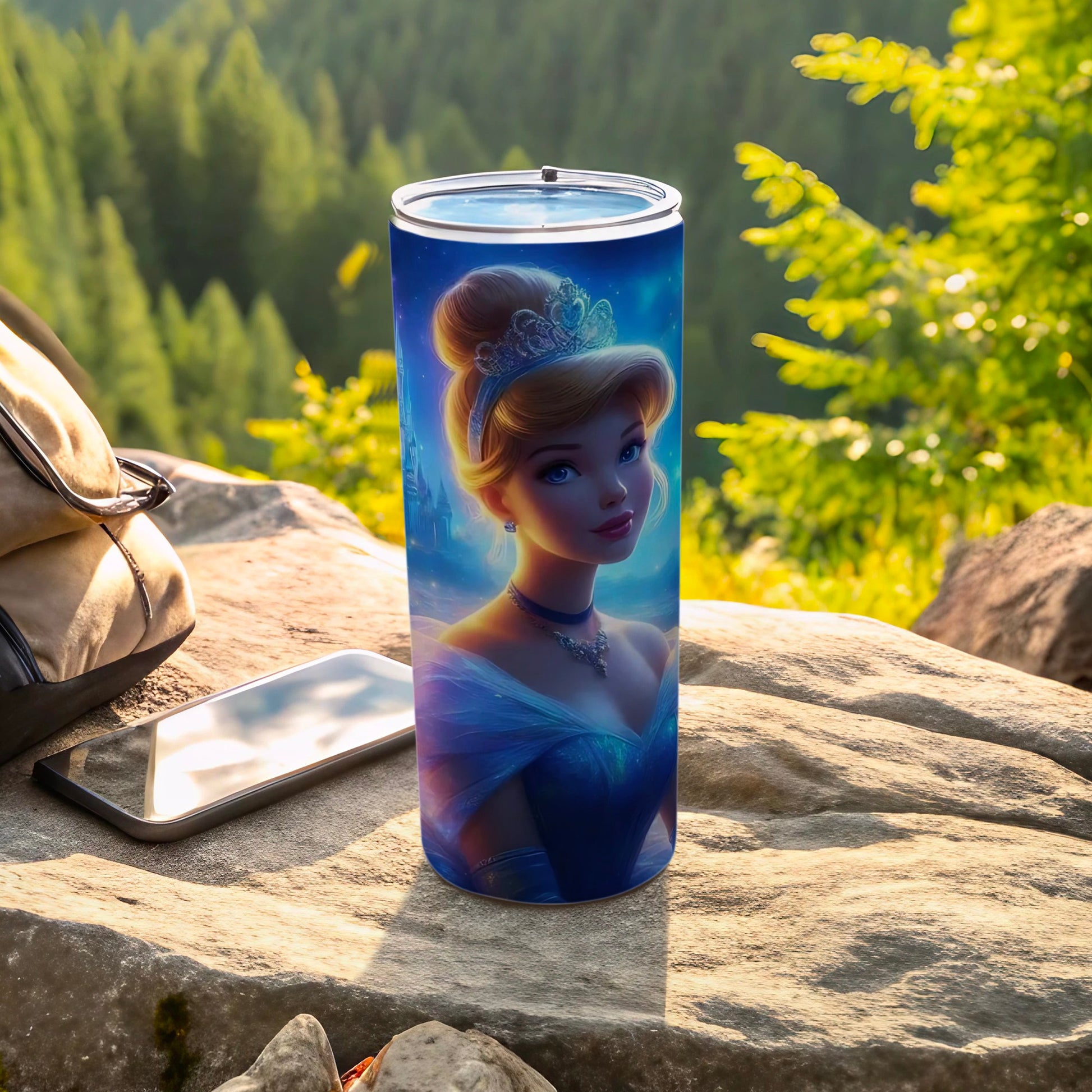 Princess Blue Dress Design Insulated Tumbler