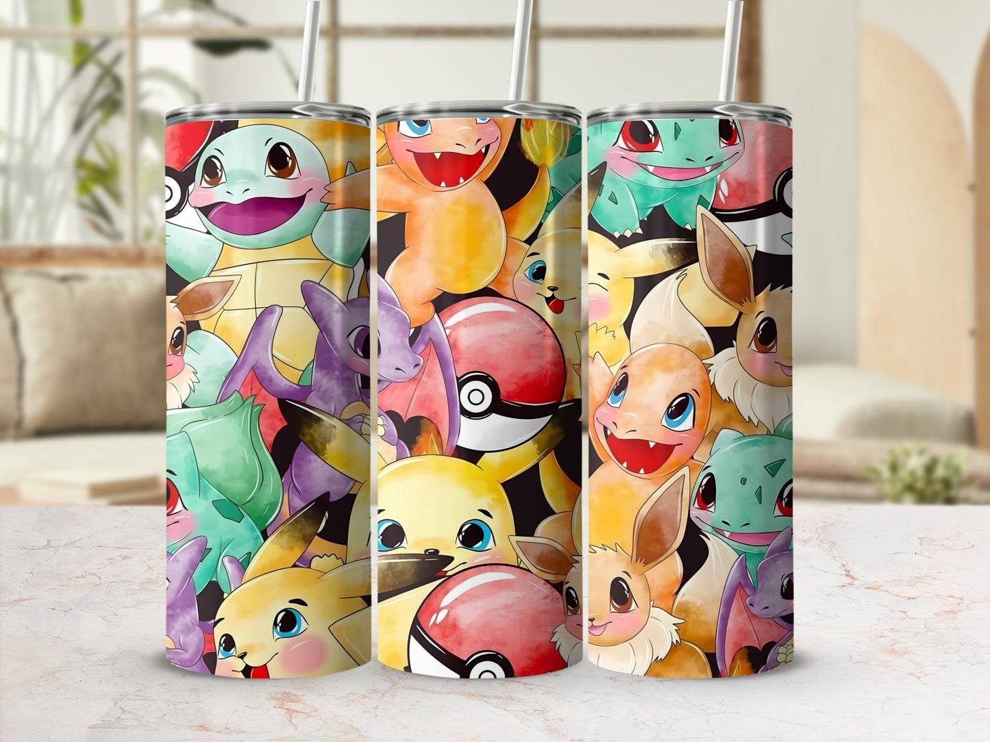 Colorful Cartoon Characters Design Tumbler For Kids