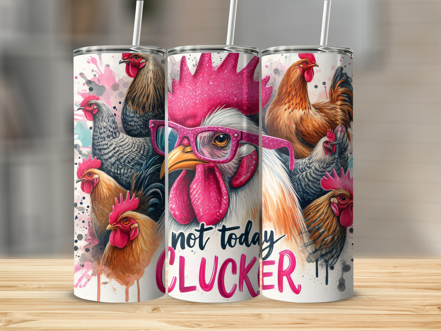 Pink Glasses Rooster Not Today Clucker Chickens product type