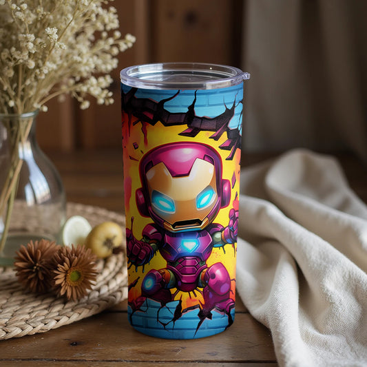 Colorful Superhero Design Insulated Tumbler