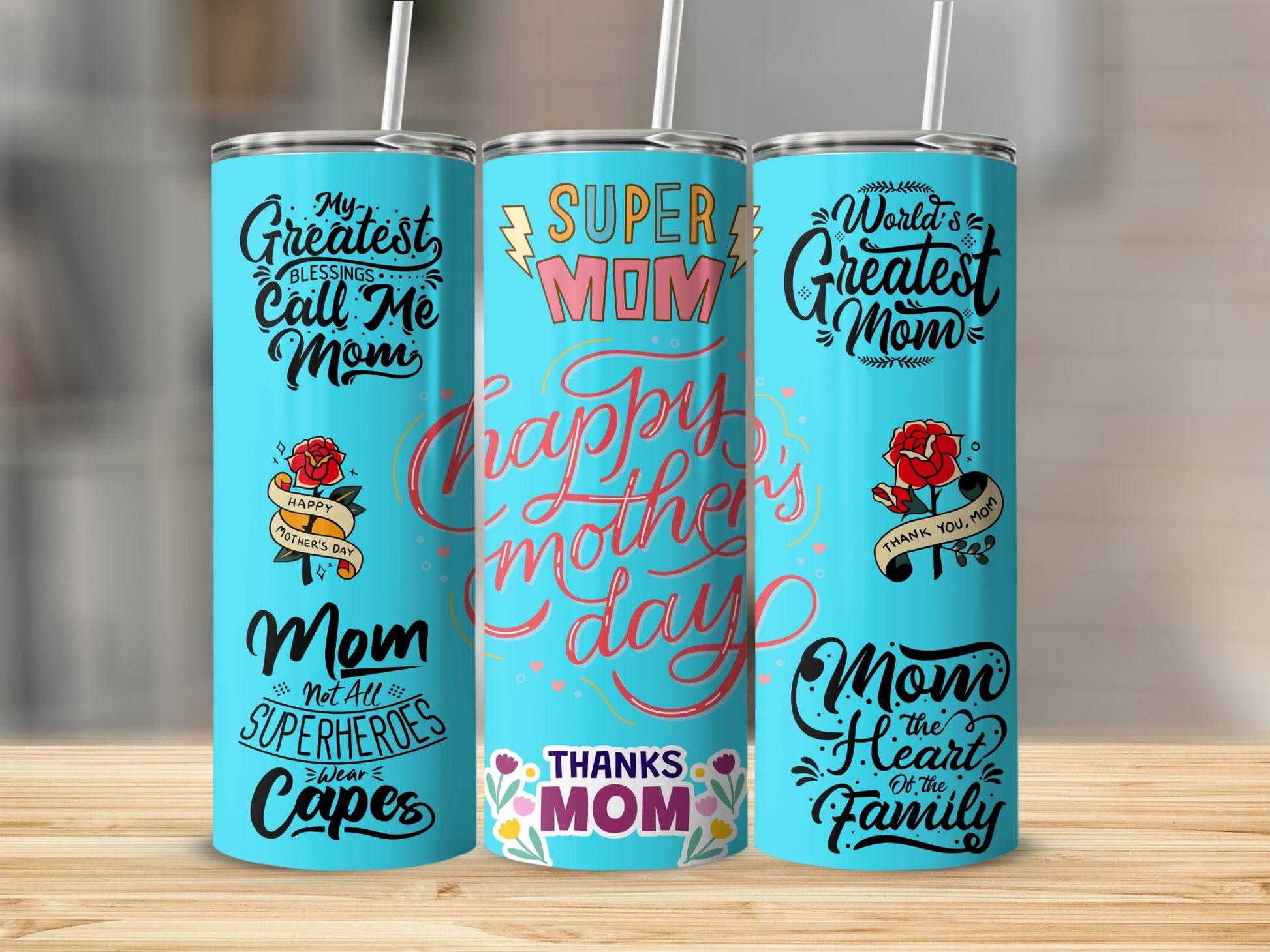 Mother's Day Greatest Mom Tumbler Gift