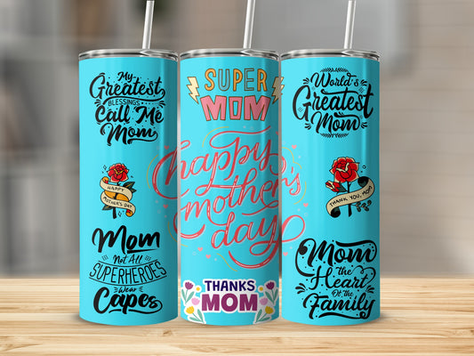 Mother's Day Greatest Mom Tumbler Gift