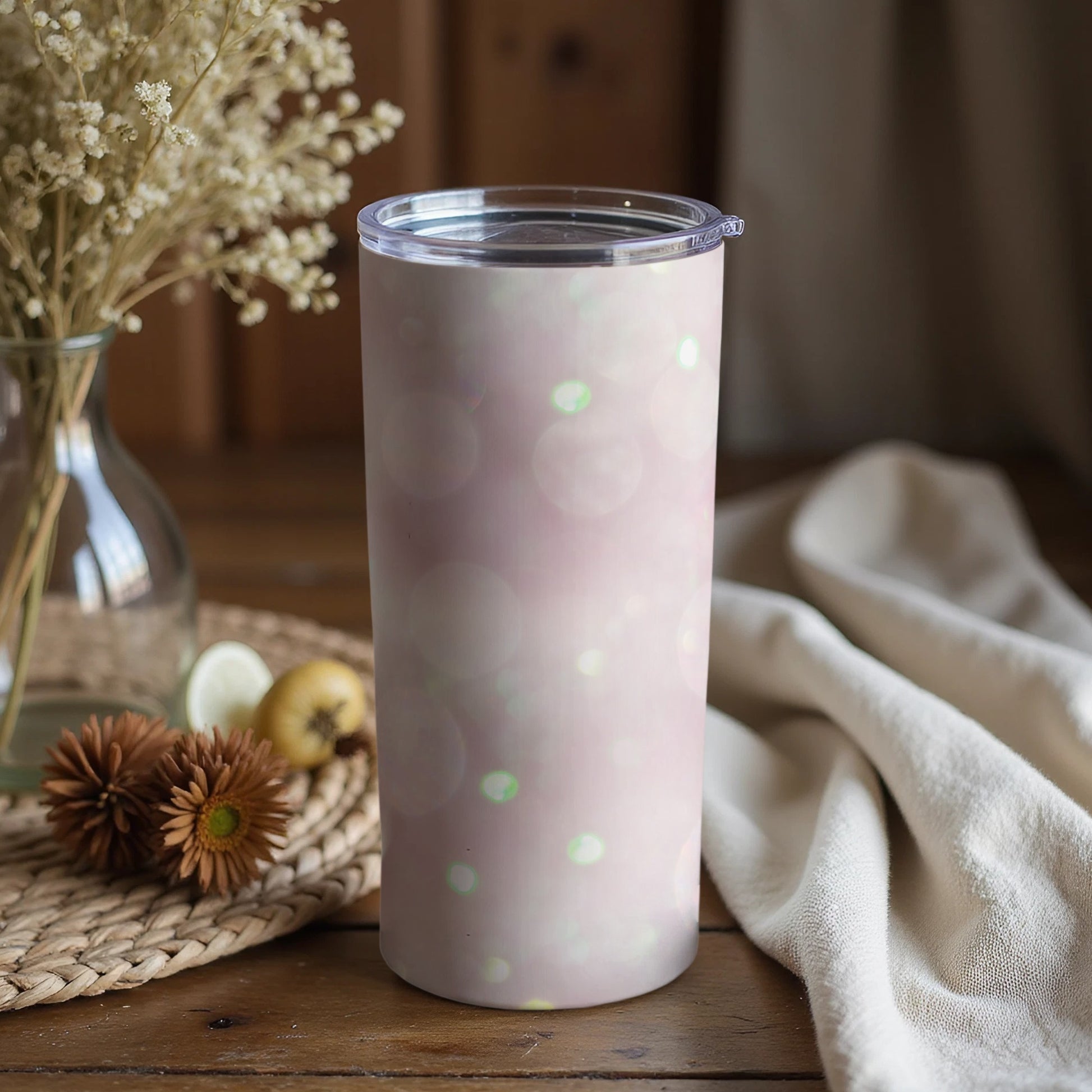 Pastel Bubble Design Insulated Travel Tumbler