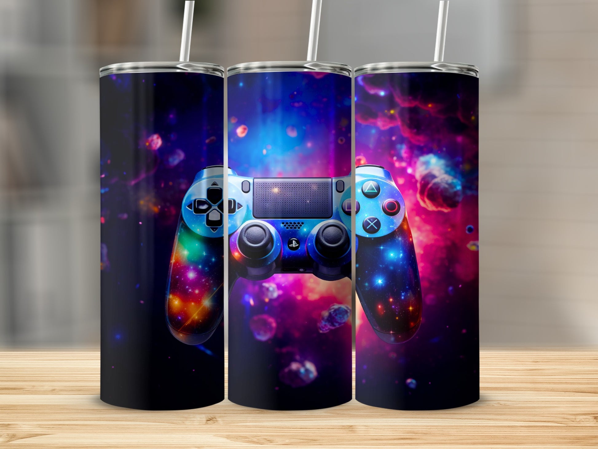 Galactic Video Game Controller Design Tumbler Cup