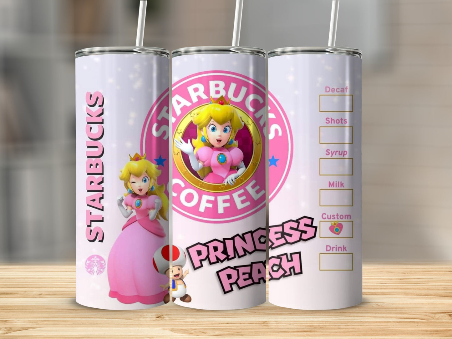 Starbucks Princess Peach Customizable Tumbler Cup
