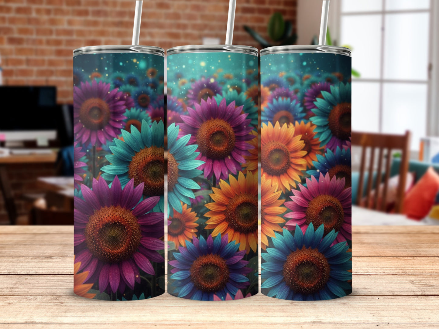 Bright Vibrant Sunflower Design Tumbler product