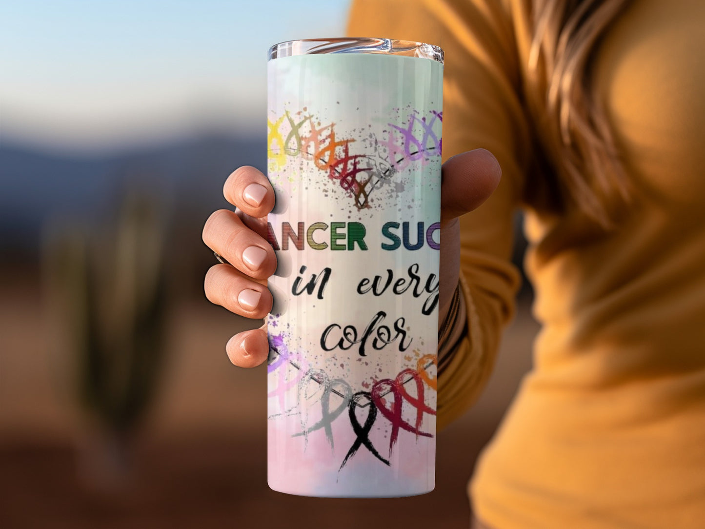 Cancer Sucks In Every Color Insulated Tumbler